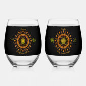 4e Jubileum Drinkware Set Wijnglas Zonder Voet (Achterkant)