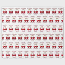 4e jubileumkaart, Fruit Jubileumornament Cadeaupapier