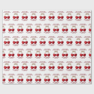 4e jubileumkaart, Fruit Jubileumornament Cadeaupapier
