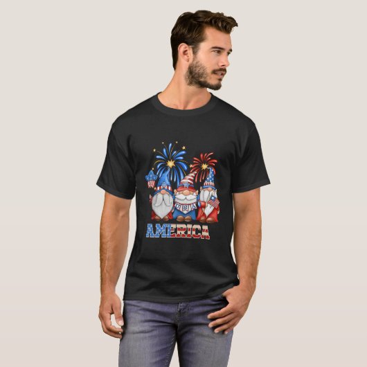 4e juli Amerikaanse nomes vieren onafhankelijk T-shirt (Voorkant volledig)