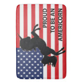 4e juli Amerikaanse patriottische unicorn Verenigd Badmat (Voorkant Verticaal)