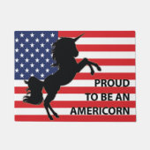 4e juli Amerikaanse patriottische unicorn Verenigd Deurmat (Voorkant)