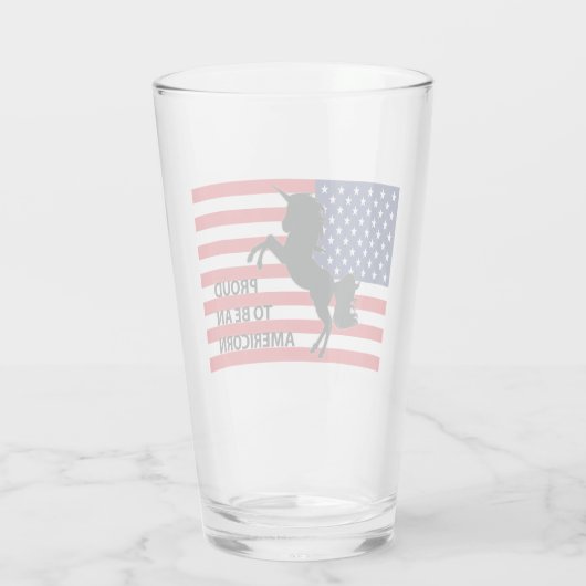 4e juli Amerikaanse patriottische unicorn Verenigd Glas (Achterkant)