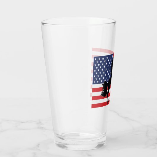 4e juli Amerikaanse patriottische unicorn Verenigd Glas (Rechts)