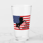 4e juli Amerikaanse patriottische unicorn Verenigd Glas (Voorkant)
