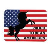 4e juli Amerikaanse patriottische unicorn Verenigd Magneet (Horizontaal)