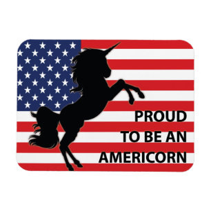 4e juli Amerikaanse patriottische unicorn Verenigd Magneet