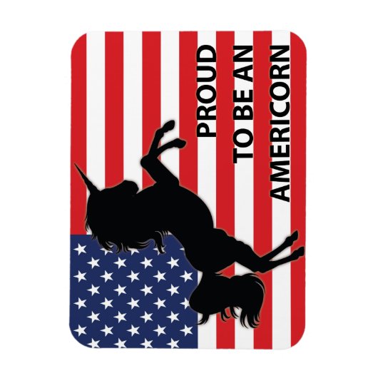 4e juli Amerikaanse patriottische unicorn Verenigd Magneet (Verticaal)