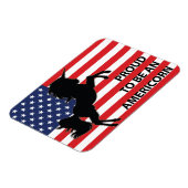4e juli Amerikaanse patriottische unicorn Verenigd Magneet (Linkerzijde)