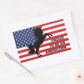 4e juli Amerikaanse patriottische unicorn Verenigd Rechthoekige Sticker (Envelop)