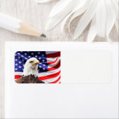 4e juli Amerikaanse vlag en Eagle Etiket (Insitu)