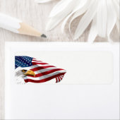 4e juli Amerikaanse vlag en Eagle Etiket (Insitu)