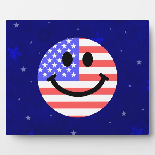 4e juli Amerikaanse vlag Fotoplaat (Voorkant)