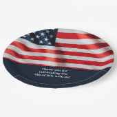 4e juli Amerikaanse vlag met familiefoto Papieren Bordje (Gekanteld)