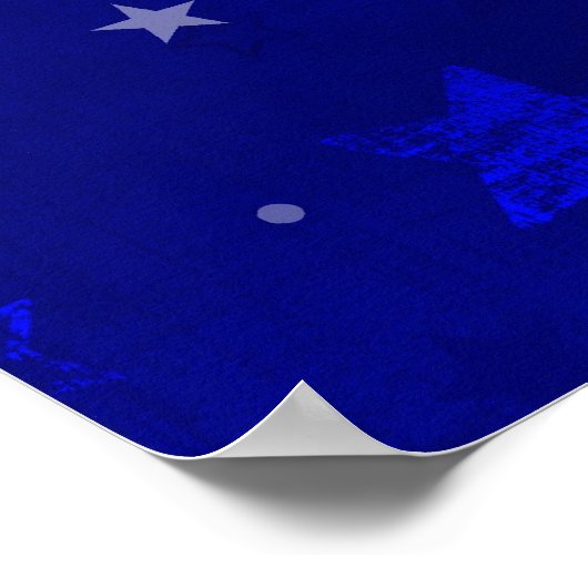 4e juli Amerikaanse vlag Poster (Hoek)