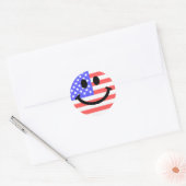 4e juli Amerikaanse vlag Ronde Sticker (Envelop)