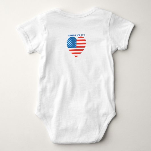 4e juli Amerikaanse Vlag van het Amerikaanse Vlag Romper (Achterkant)