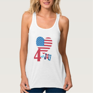 4e juli Amerikaanse Vlag van het Amerikaanse Vlag Tanktop