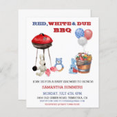 4e juli Baby shower Onafhankelijkheidsdag (Voorkant / Achterkant)