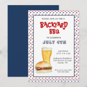 4e juli Backyard BBQ party Aankondiging (Voorkant / Achterkant)