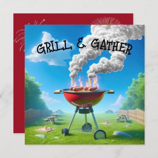 4e juli BBQ Kaart (Voorkant / Achterkant)