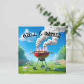 4e juli BBQ Kaart (Staand voorkant)