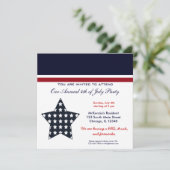 4e juli BBQ Party Kaart (Staand voorkant)