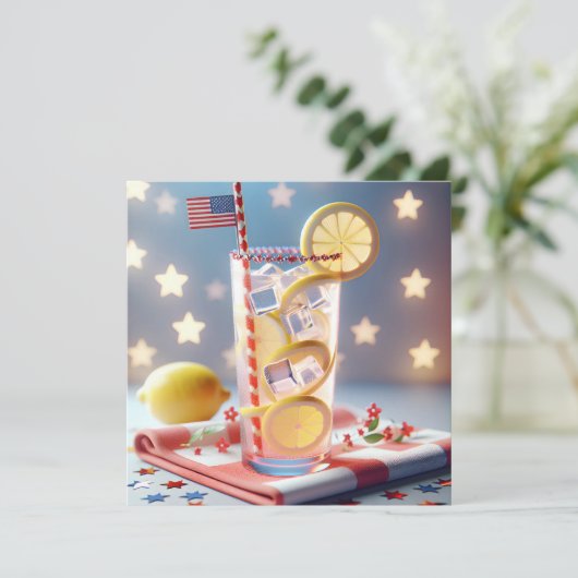 4e juli BBQ Party Kaart (Staand voorkant)