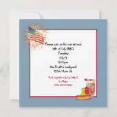 4e juli BBQ Party Kaart (Achterkant)