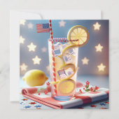 4e juli BBQ Party Kaart (Voorkant)