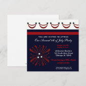 4e juli BBQ Party Kaart (Voorkant / Achterkant)