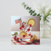 4e juli BBQ Party Kaart (Staand voorkant)