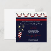 4e juli BBQ Party Kaart (Voorkant / Achterkant)