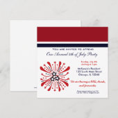 4e juli BBQ Party Kaart (Voorkant / Achterkant)