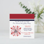 4e juli BBQ Party Kaart (Staand voorkant)