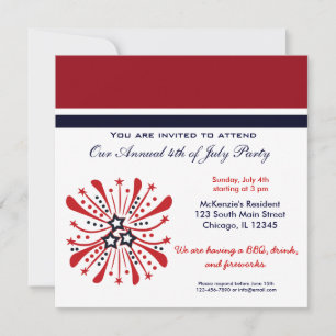 4e juli BBQ Party Kaart