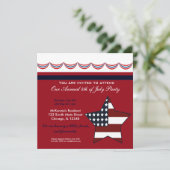 4e juli BBQ Party Kaart (Staand voorkant)