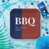 4e juli BBQ Party Papieren Bordje (Feest)
