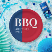 4e juli BBQ Party Papieren Bordje (Feest)
