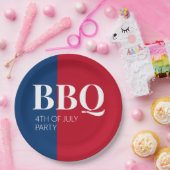 4e juli BBQ Party Papieren Bordje (Feest)