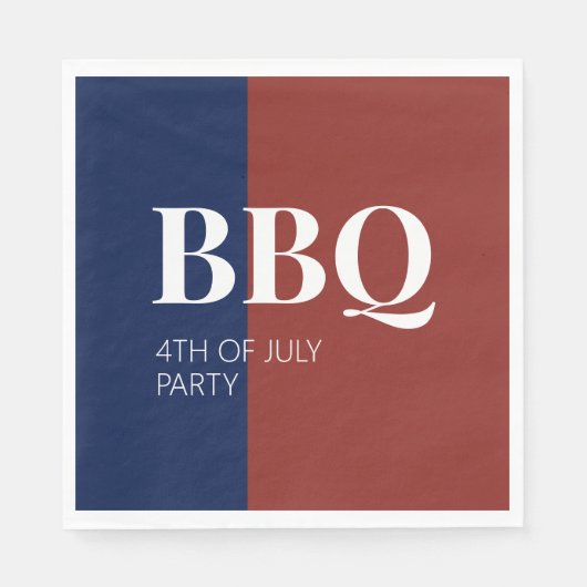 4e juli BBQ Party Servet (Voorkant)