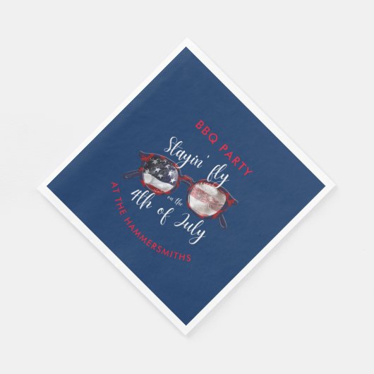 4e juli BBQ Party Servet (Hoek)