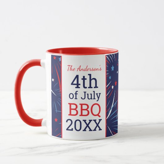 4e juli BBQ Persoonlijke Groepering Mok (Links)