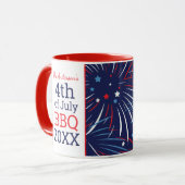 4e juli BBQ Persoonlijke Groepering Mok (Voorkant links)