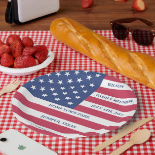 4e juli bord van het reünie-artikel van de familie