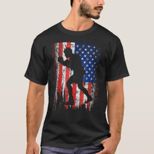 4e juli Boxing Patrio Distress  VS-vlag T-shirt