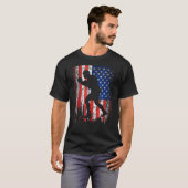 4e juli Boxing Patrio Distress  VS-vlag T-shirt (Voorkant volledig)