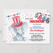 4e juli Boy Baby shower Kaart (Voorkant)