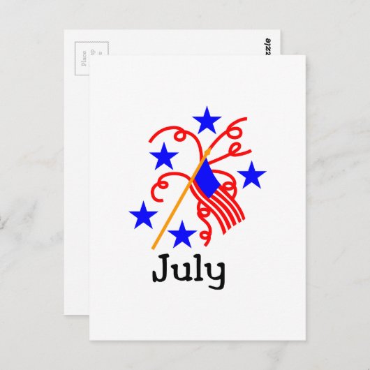4e juli briefkaart (Voorkant / Achterkant)