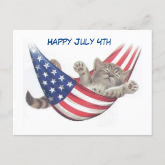 4e juli Briefkaart voor de dag van de dag van de f
